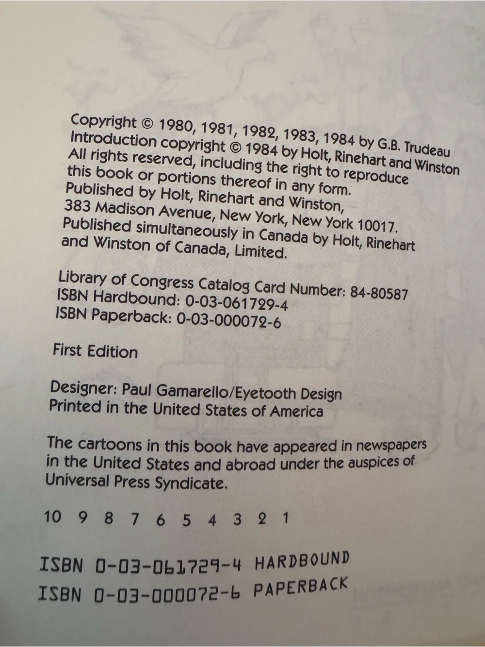 Doonesbury Dossier: The Reagan Years by G.B. Trudeau, published in 1984